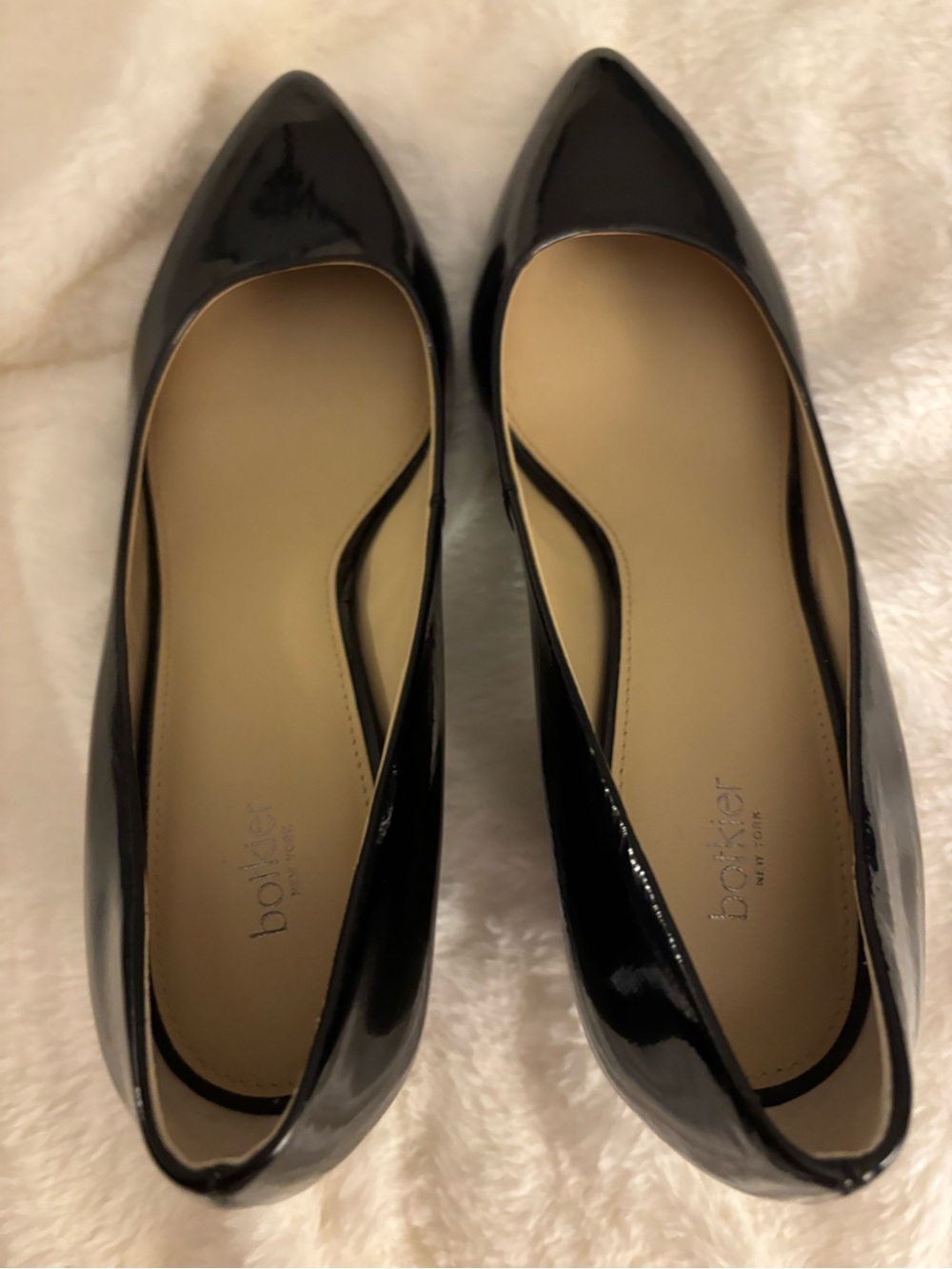 Botkier Black Patent Pointed-Toe Flats